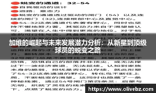 加维的崛起与未来发展潜力分析：从新星到顶级球员的蜕变之路